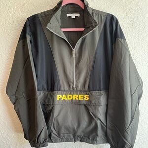 NWOT San Diego Padres WEAR BY ERIN ANDREWS 1/2 Zip Windbreaker Jacket Women’s Sm